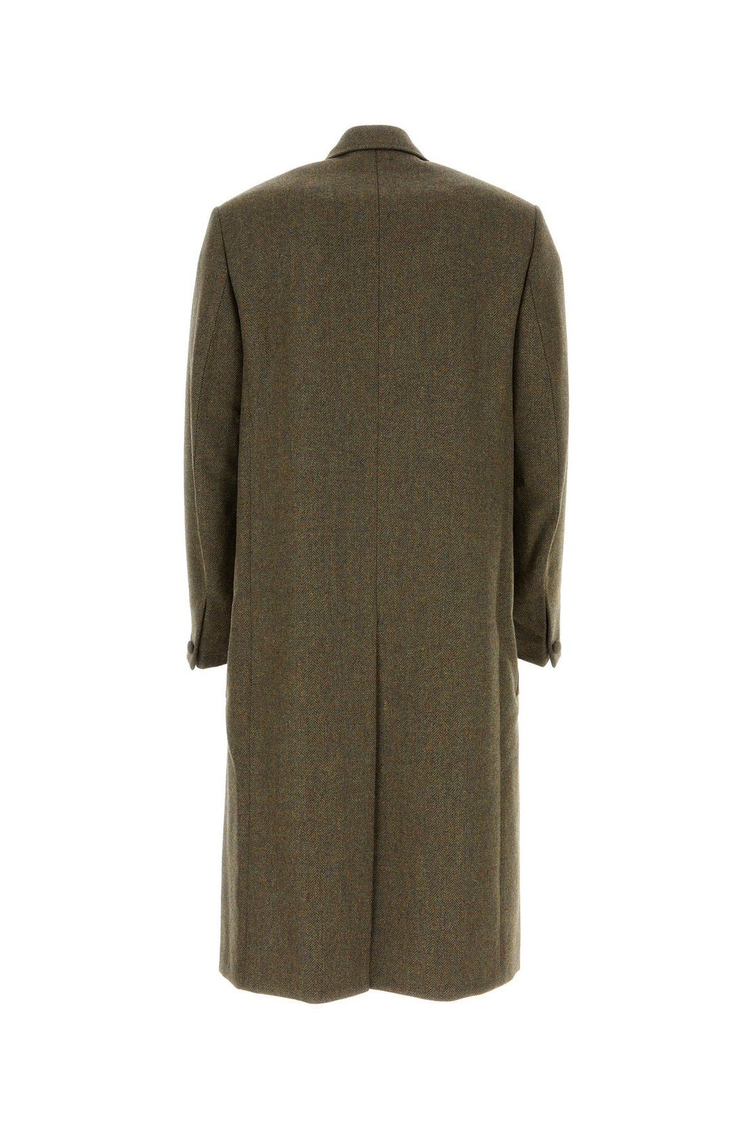 Khaki wool oversize coat