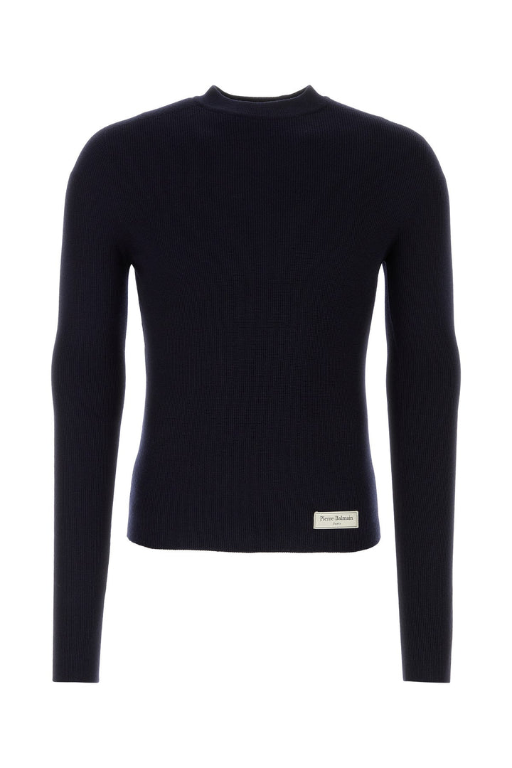 Navy blue wool sweater