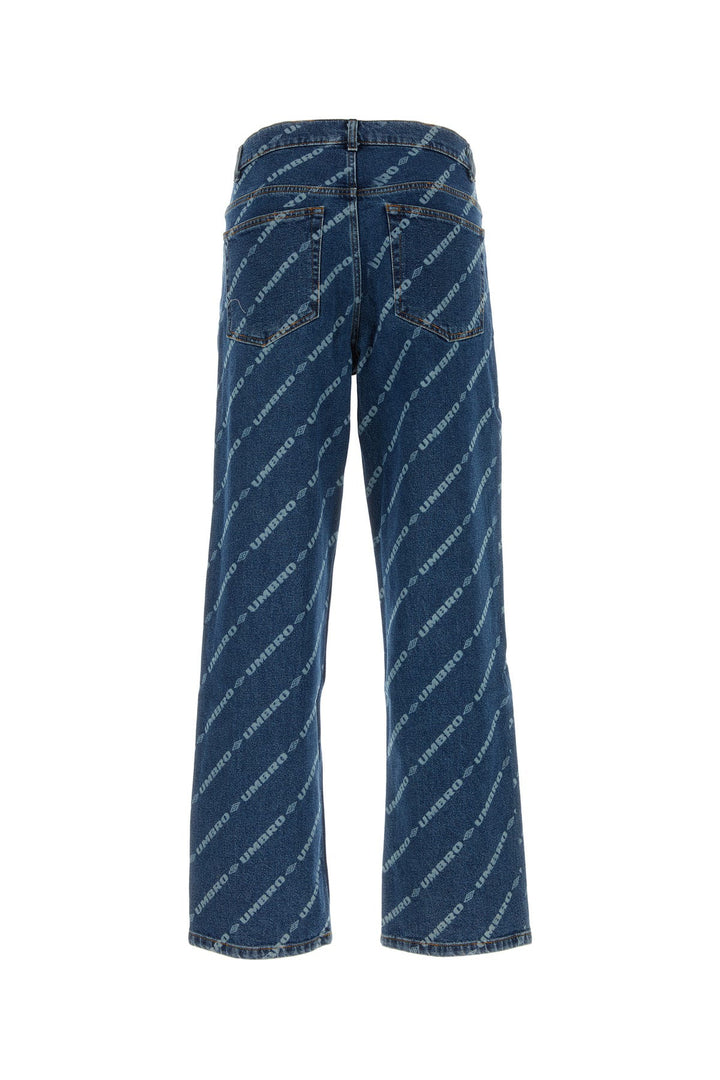 Printed stretch denim jeans