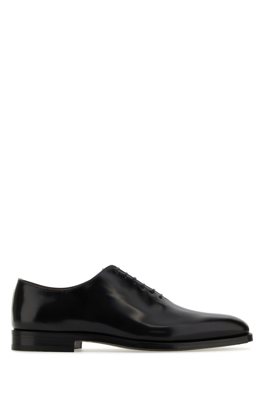 Black leather Geoffrey lace-up shoes