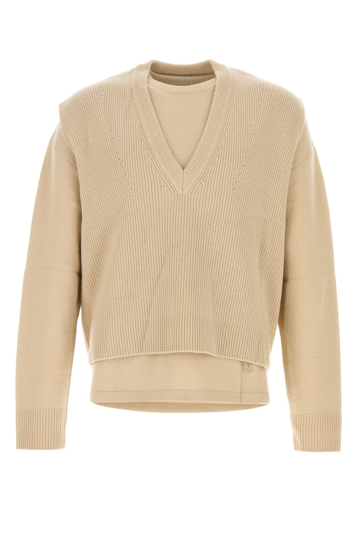 Beige wool blend sweater