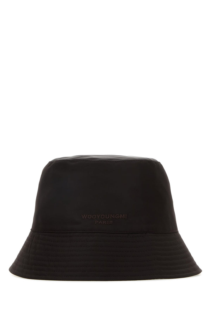 Dark brown nylon bucket hat