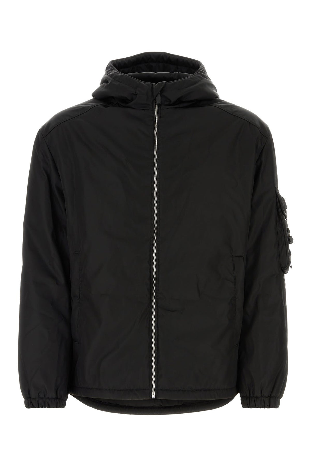 Black nylon padded jacket