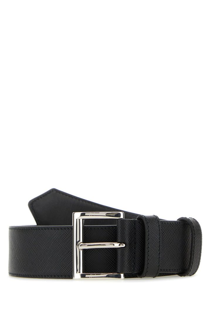 Black leather belt