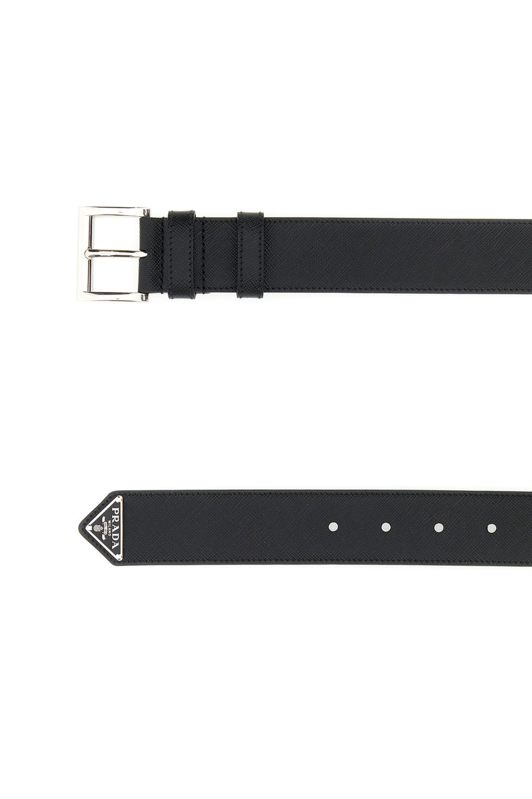 Black leather belt