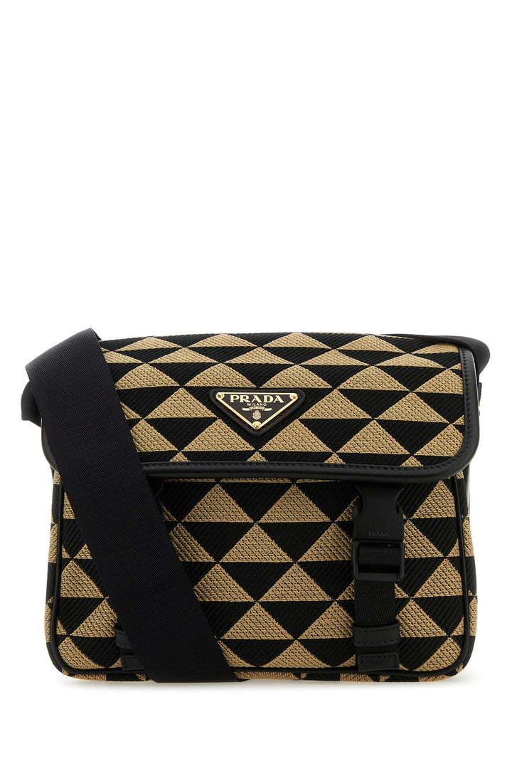 Embroidered fabric Prada Symbole crossbody bag