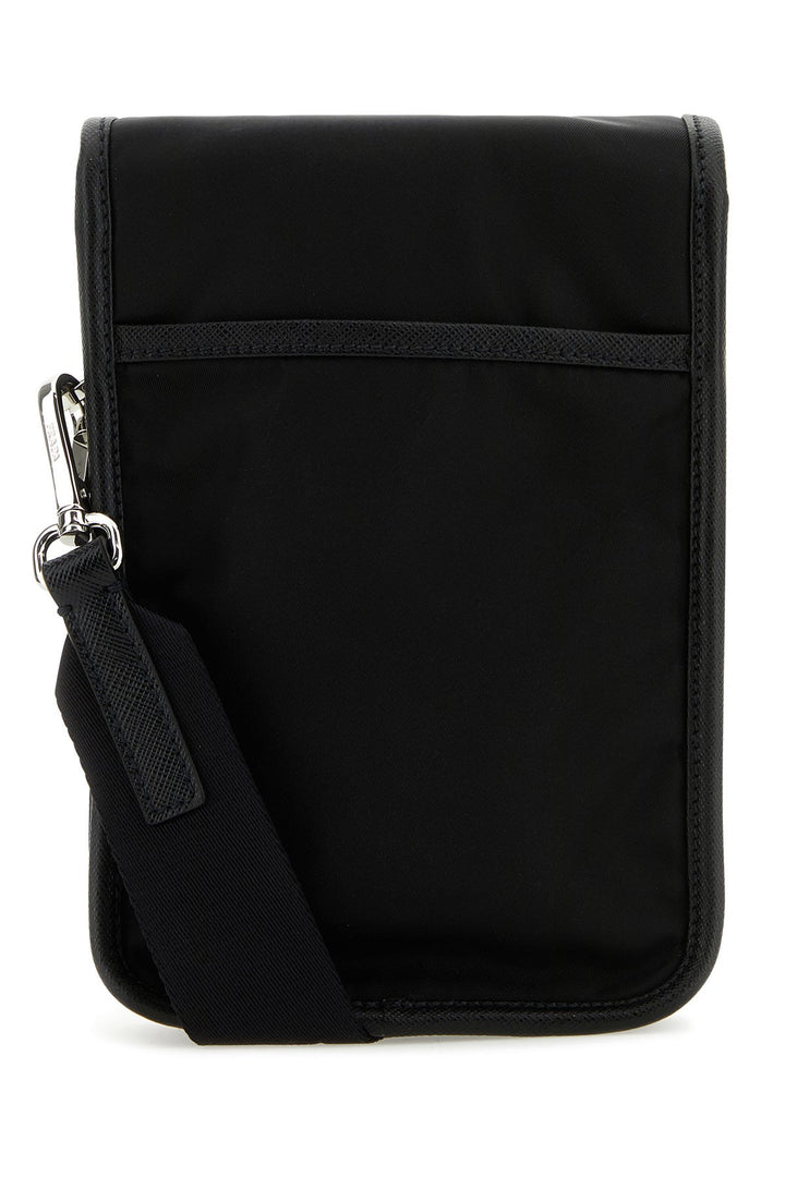 Black nylon crossbody bag