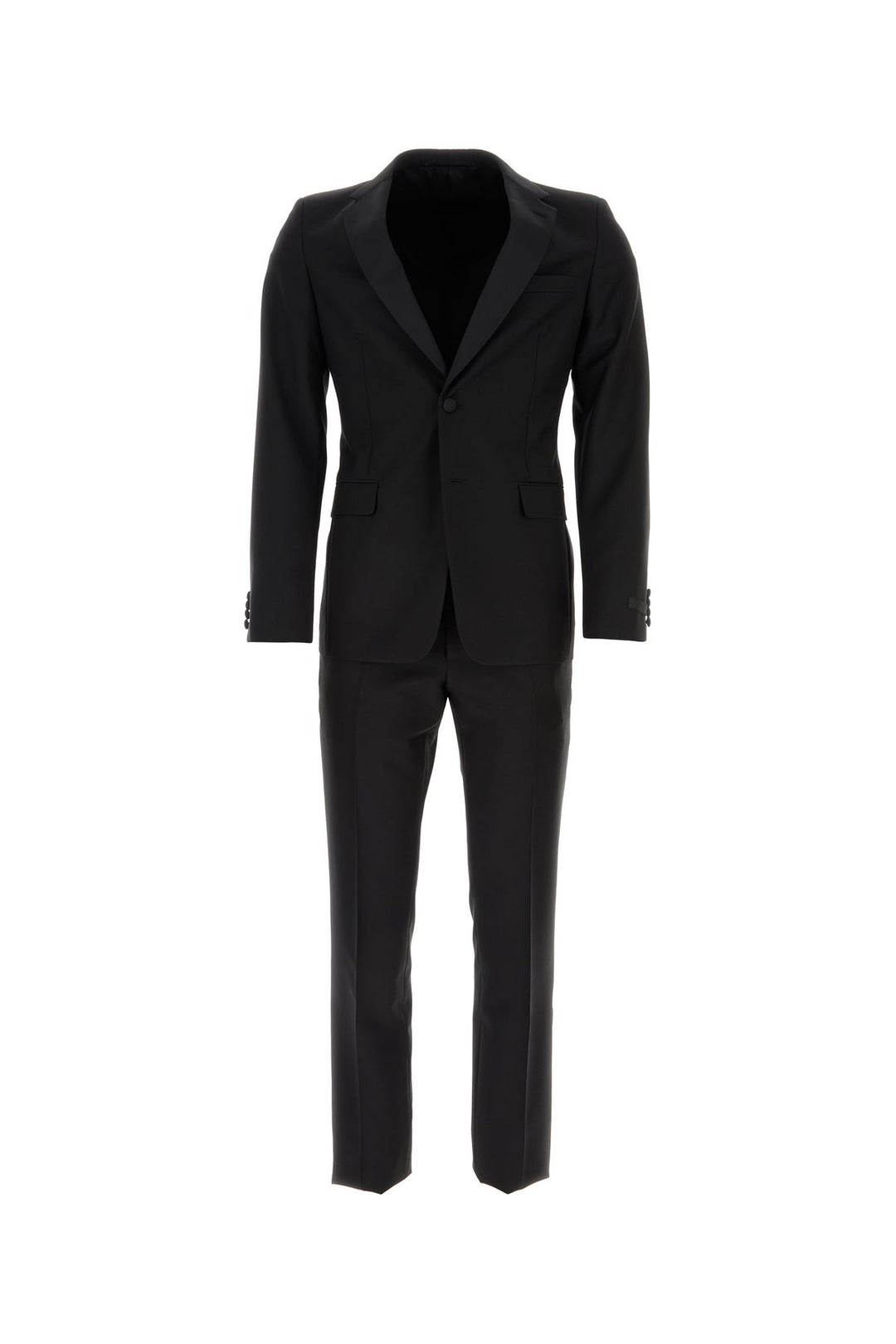 Black wool blend tuxedo