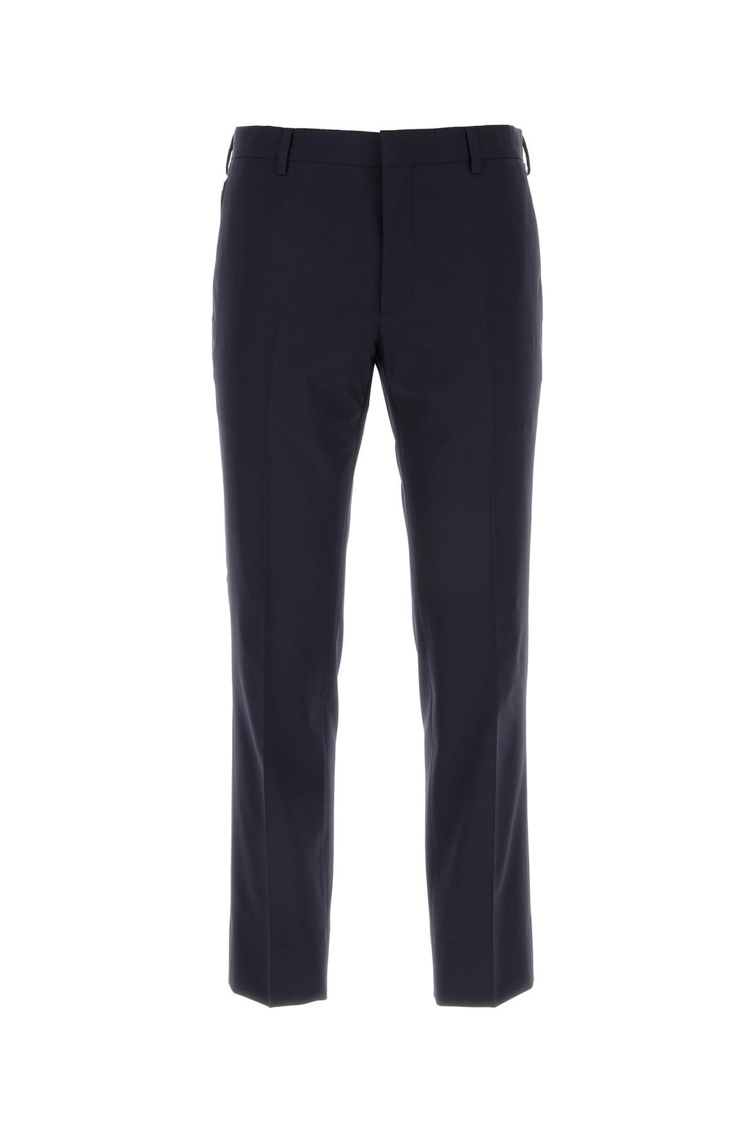 Midnight blue stretch wool pant