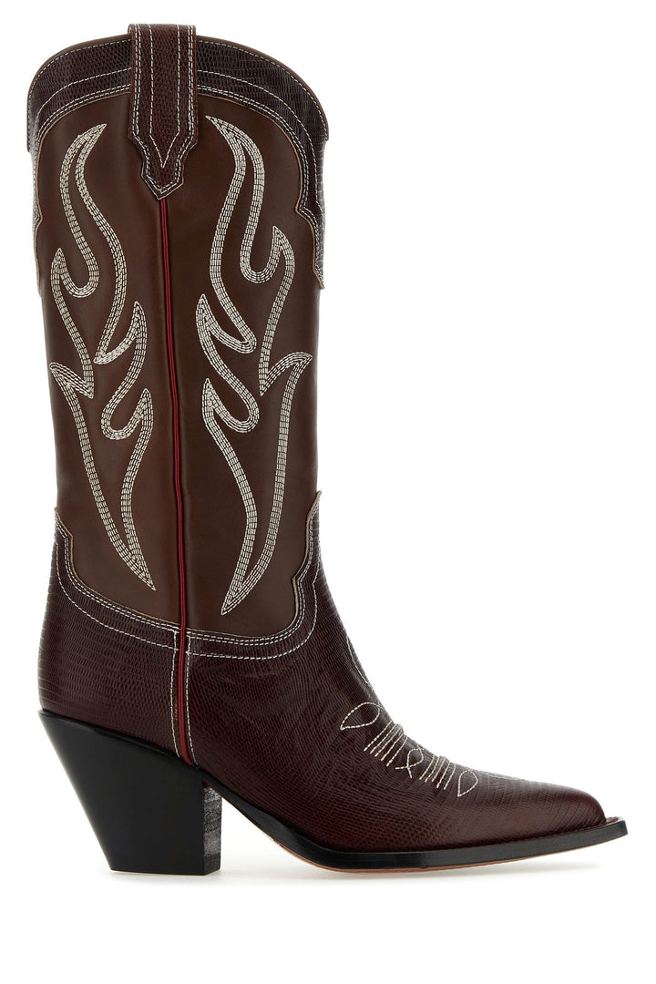 Brown leather Santa Fe boots