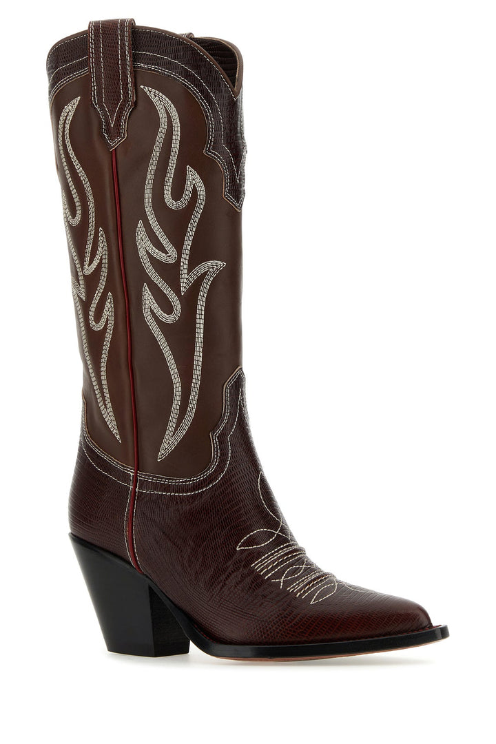 Brown leather Santa Fe boots