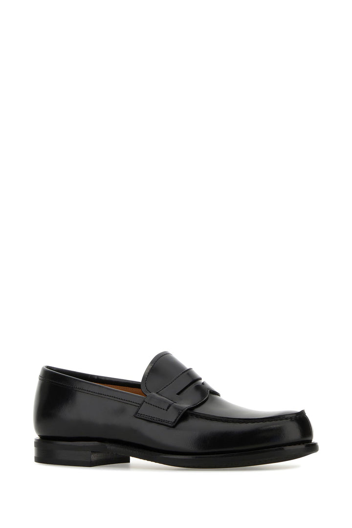 Black leather Gateshead loafers