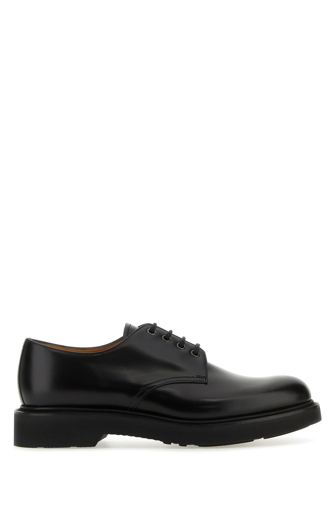 Black leather Lynn lace-up shoes