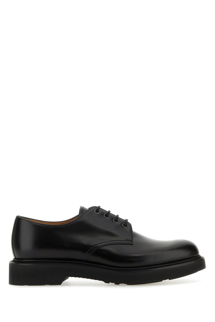 Black leather Lynn lace-up shoes