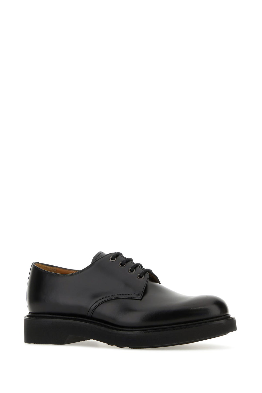 Black leather Lynn lace-up shoes