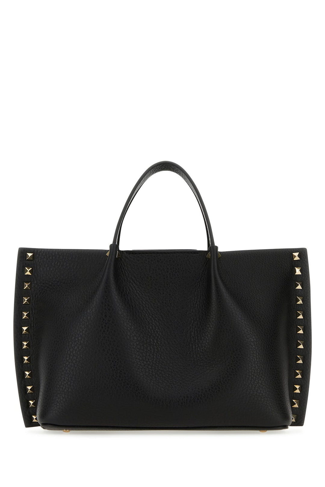 Black leather Rockstud handbag