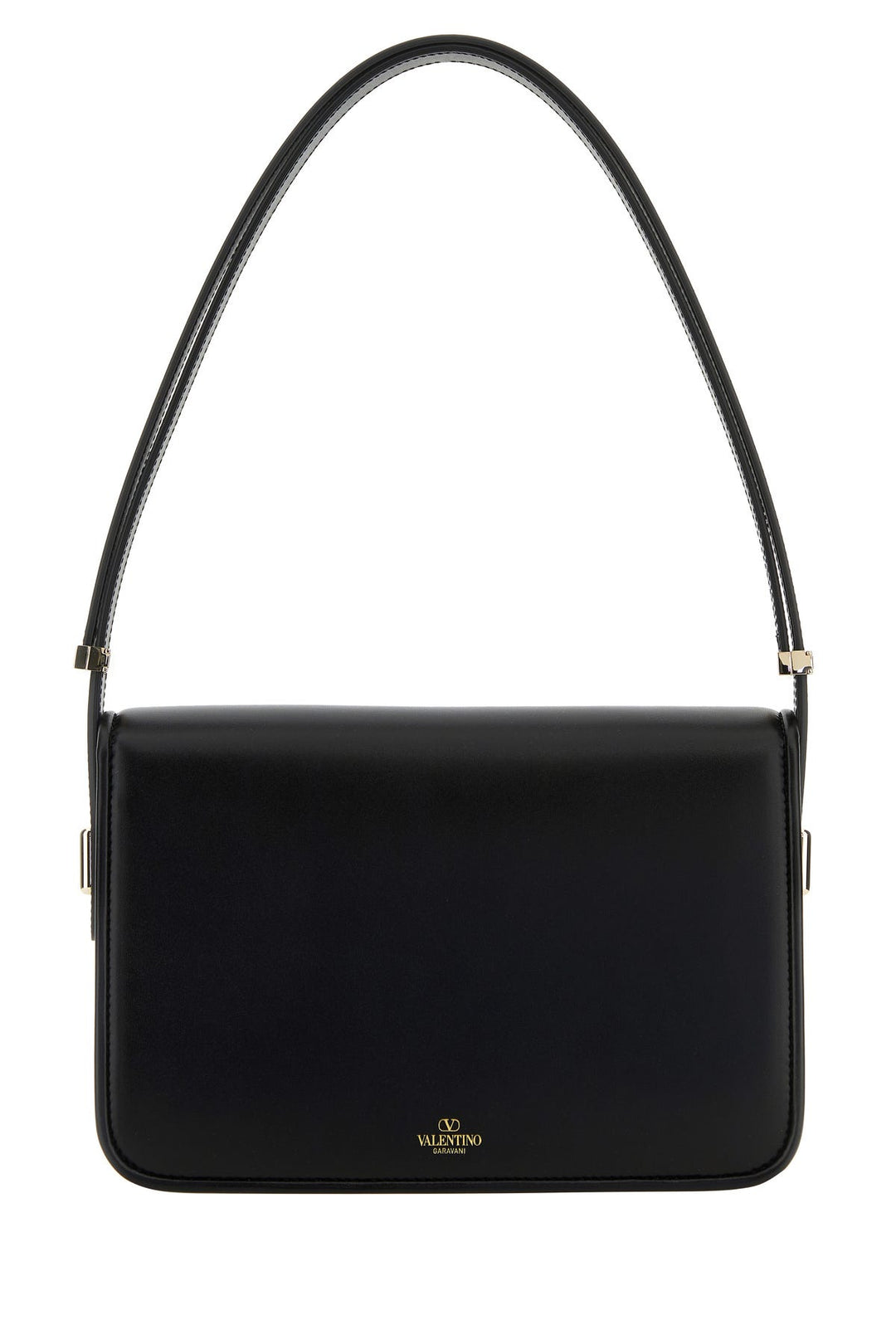 Black leather VLogo shoulder bag