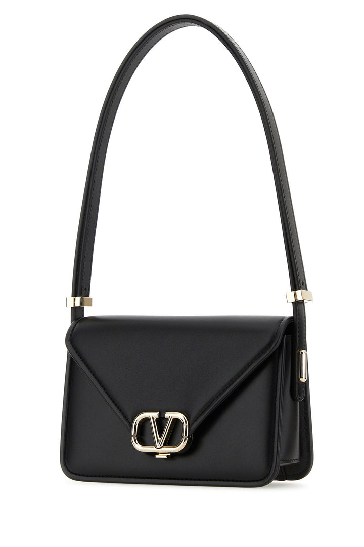 Black leather VLogo crossbody bag