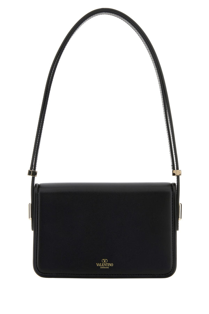 Black leather VLogo crossbody bag