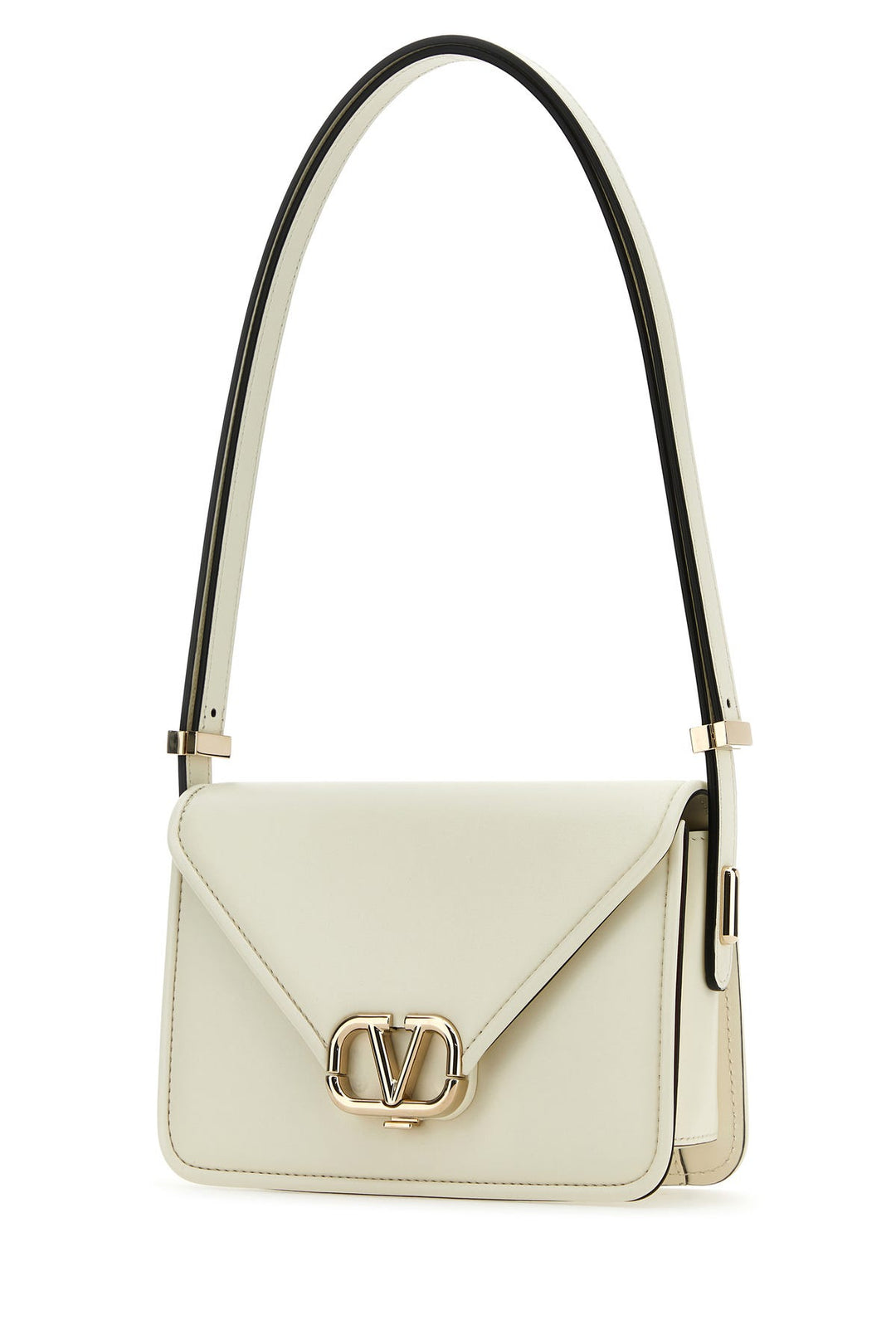 Ivory leather VLogo crossbody bag