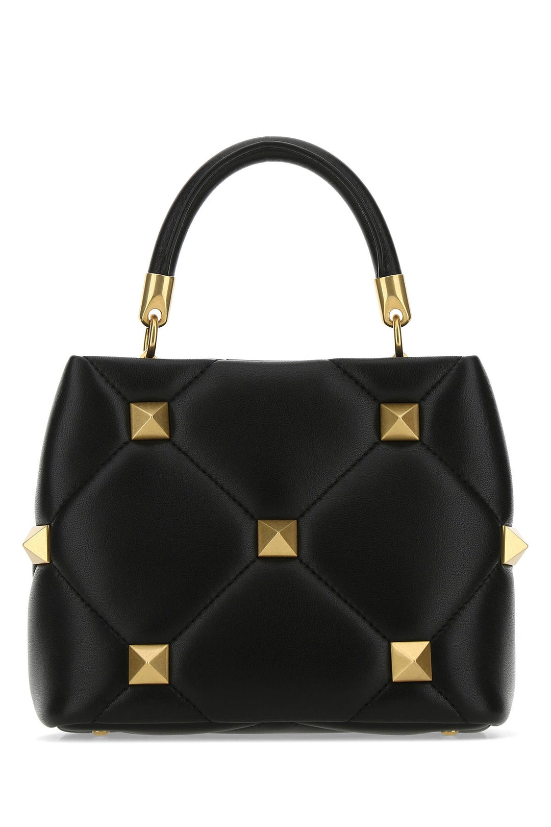 Black nappa leather small Roman Stud handbag