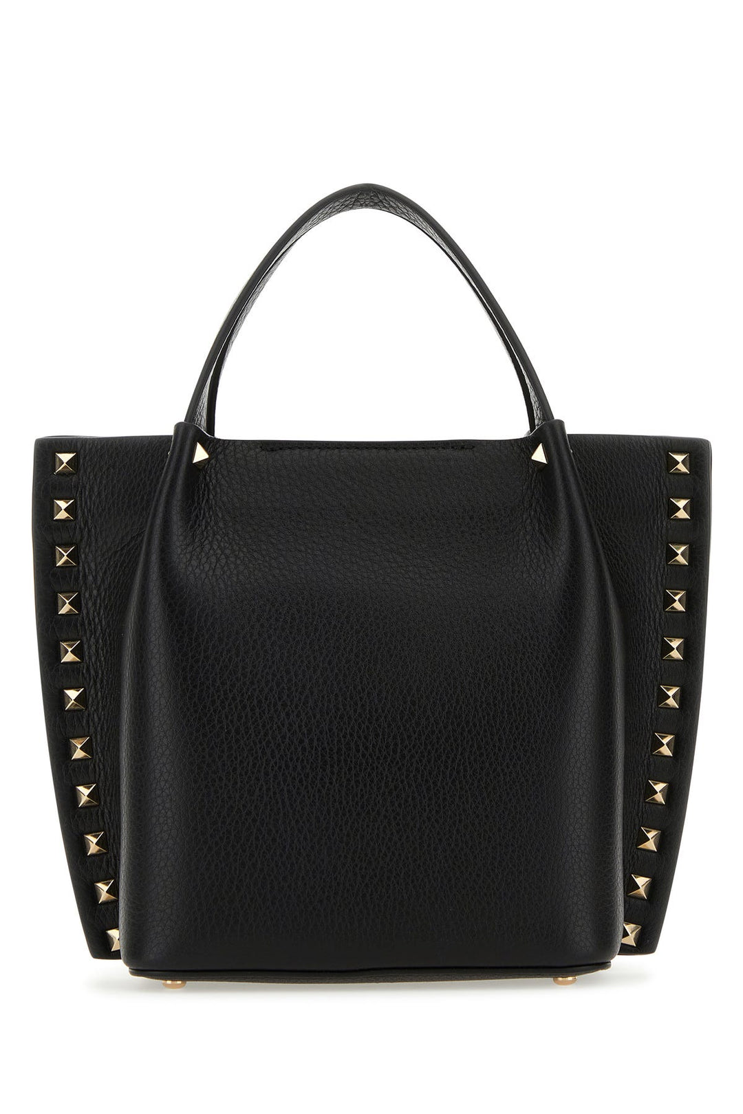 Black leather Rockstud handbag