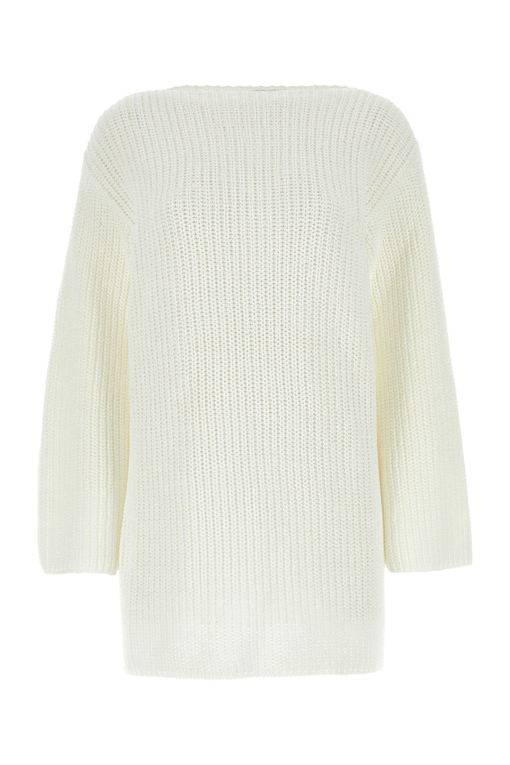 White cotton oversize sweater