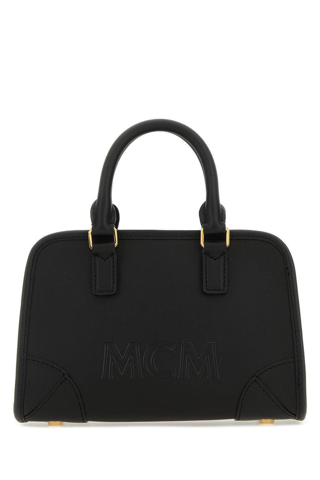 Black leather Aren Boston Mini handbag