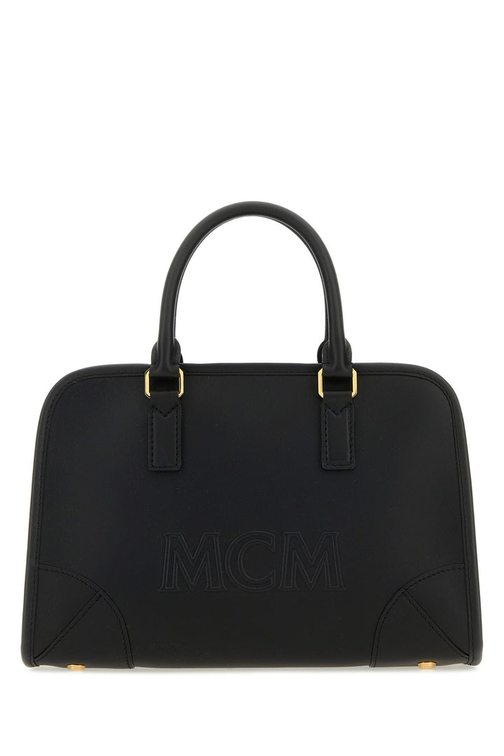 Black leather Aren Boston Medium handbag