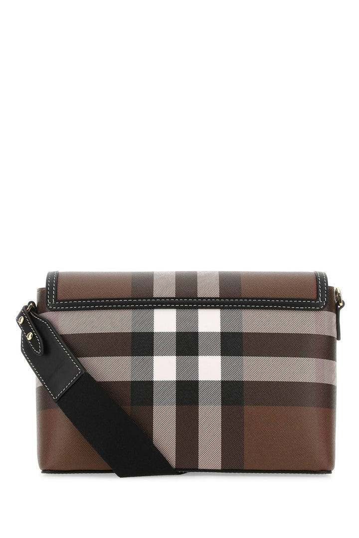 Printed canvas crossbody bag