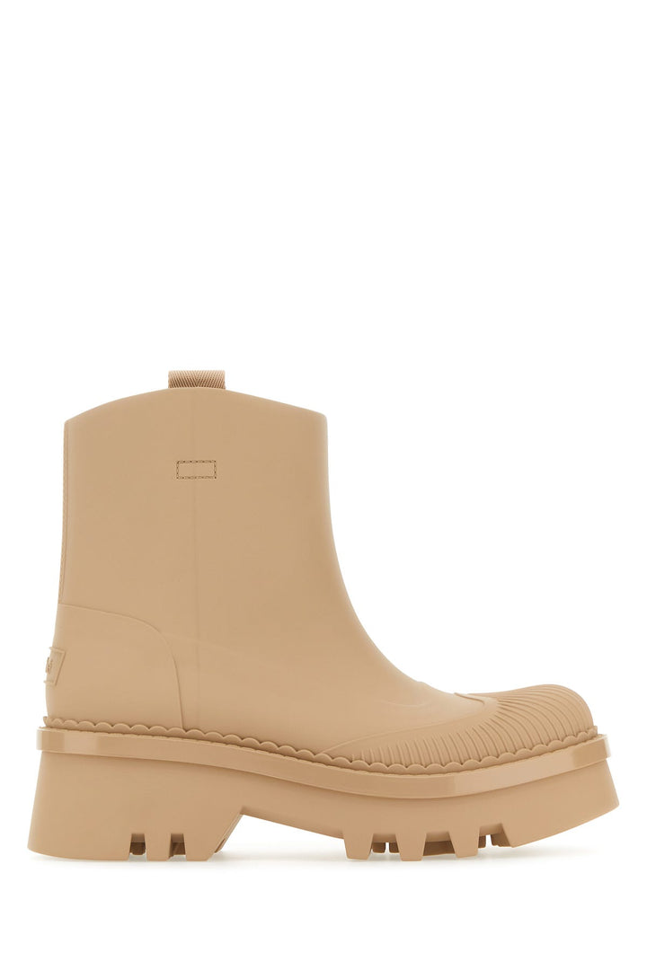 Beige rubber Raina ankle boots