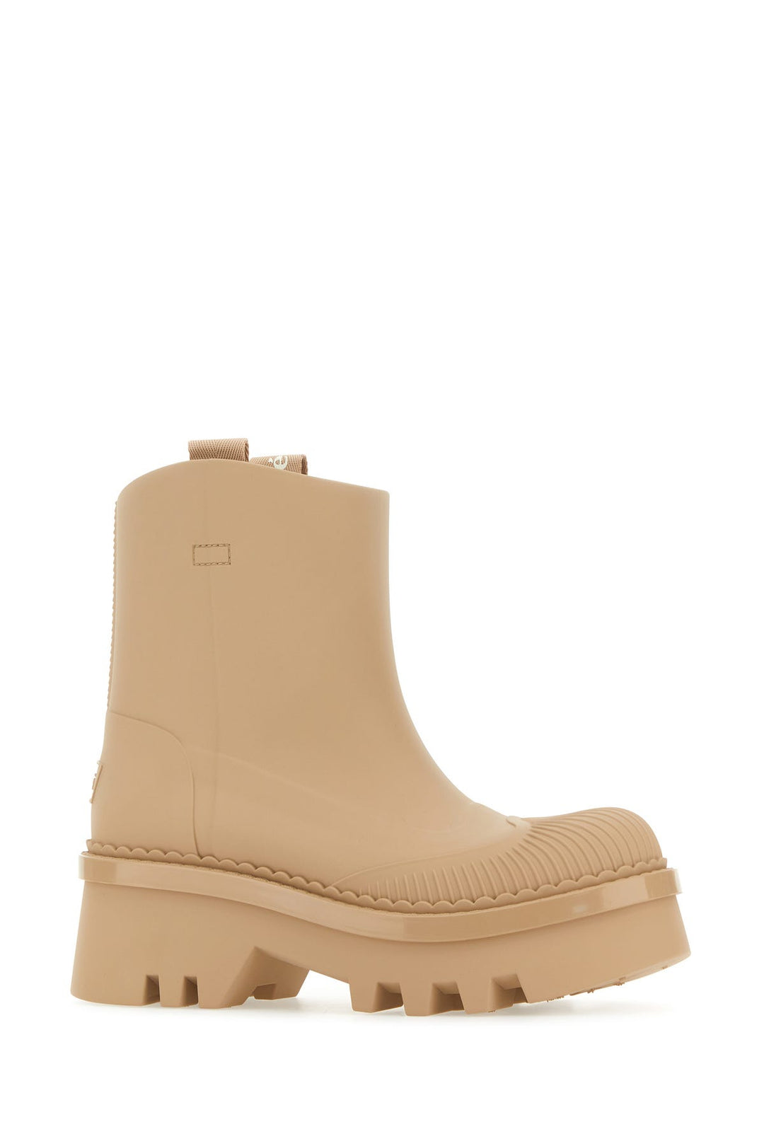 Beige rubber Raina ankle boots