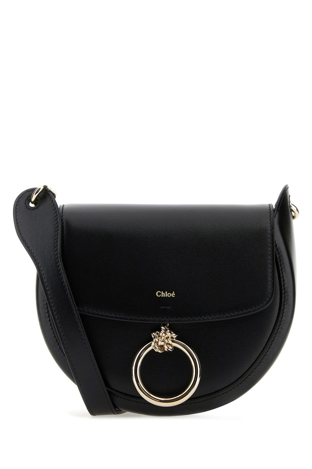 Black leather small Arlene crossbody bag