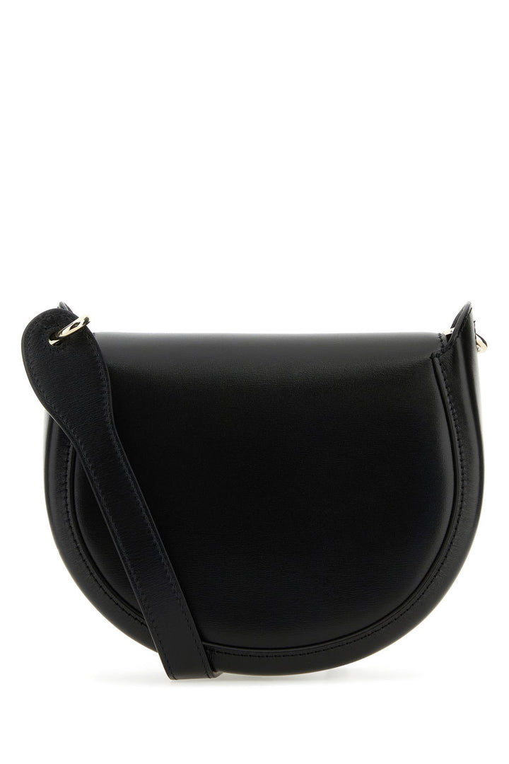 Black leather small Arlene crossbody bag