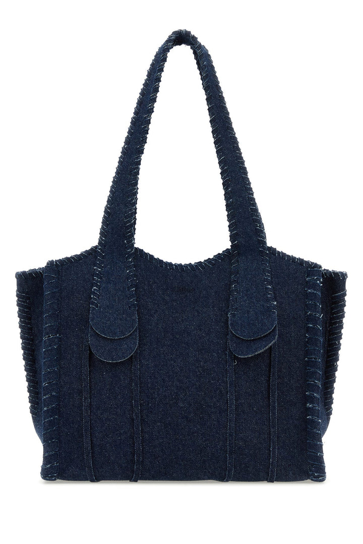 Dark blue denim medium Mony shopping bag