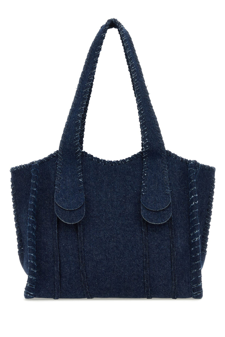 Dark blue denim medium Mony shopping bag