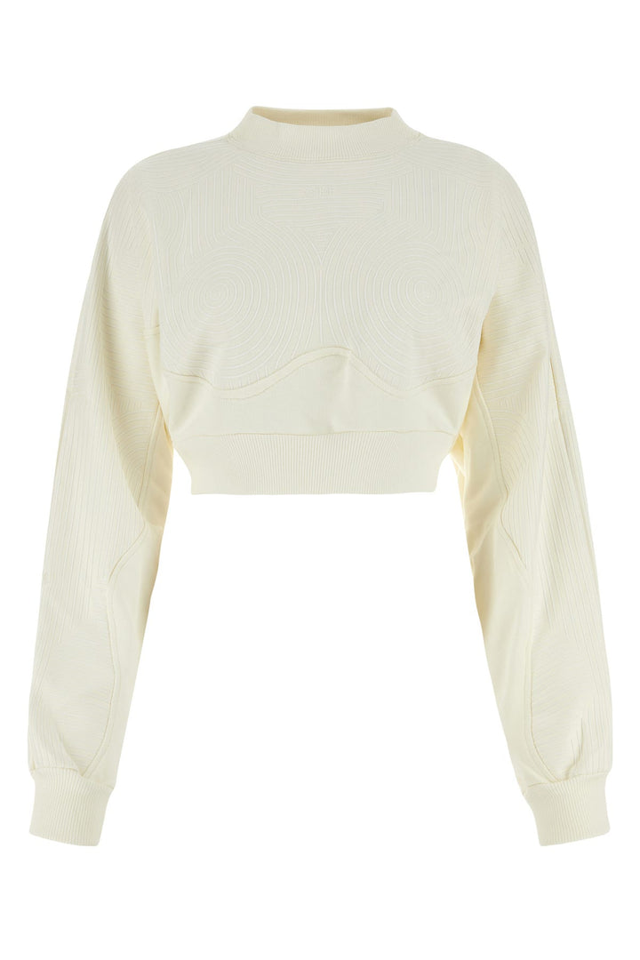 Ivory cotton oversize sweatshirt