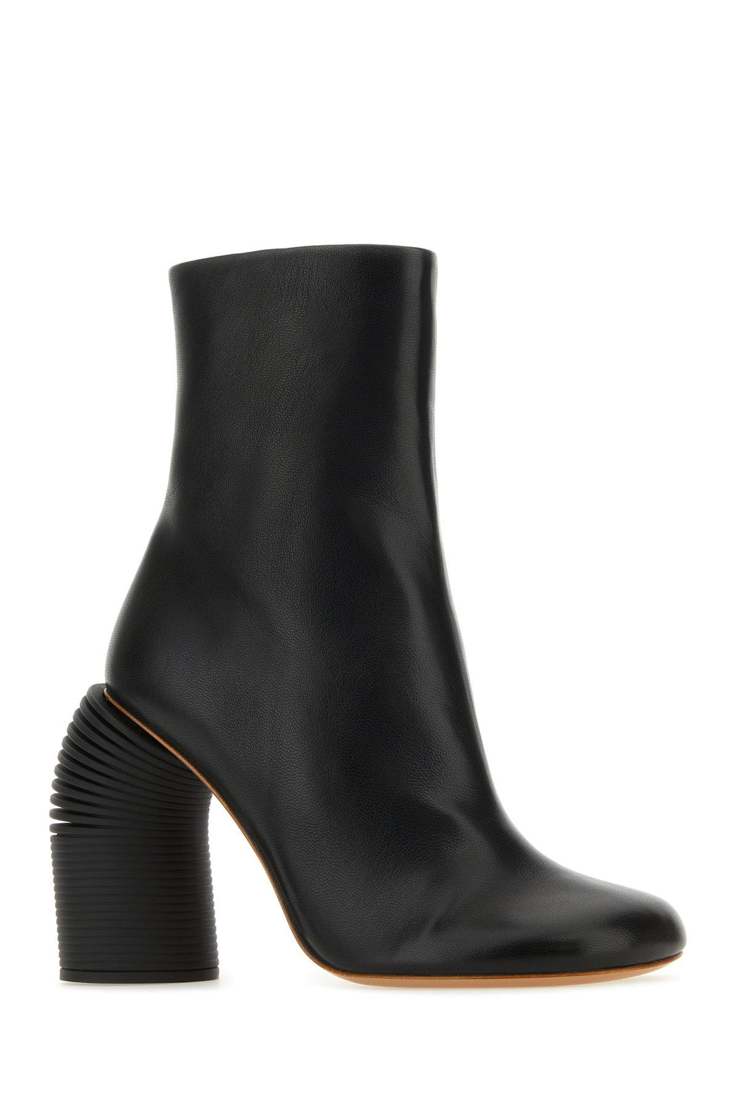 Black leather Spring ankle boots