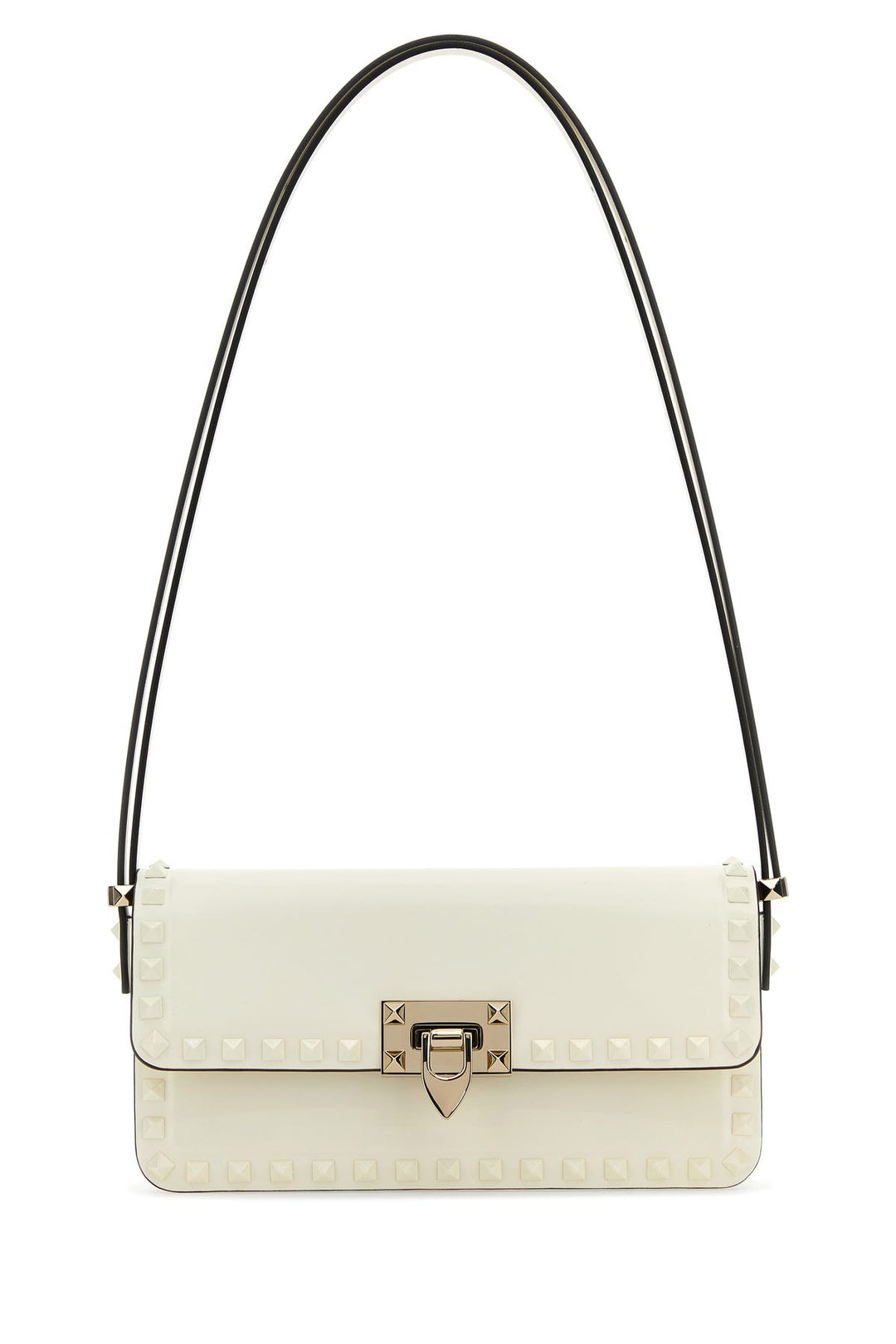 Ivory leather Rockstud shoulder bag