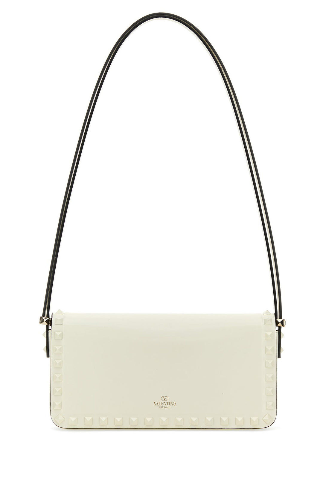 Ivory leather Rockstud shoulder bag