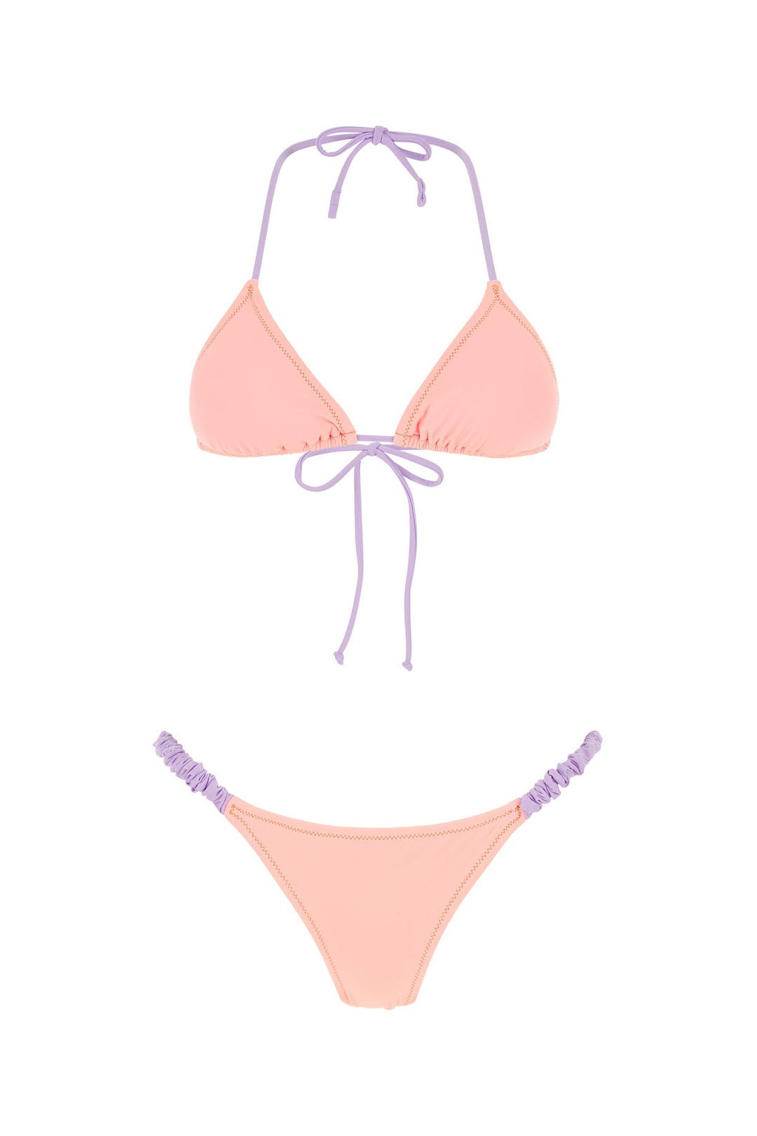 Two-tone stretch nylon bikini