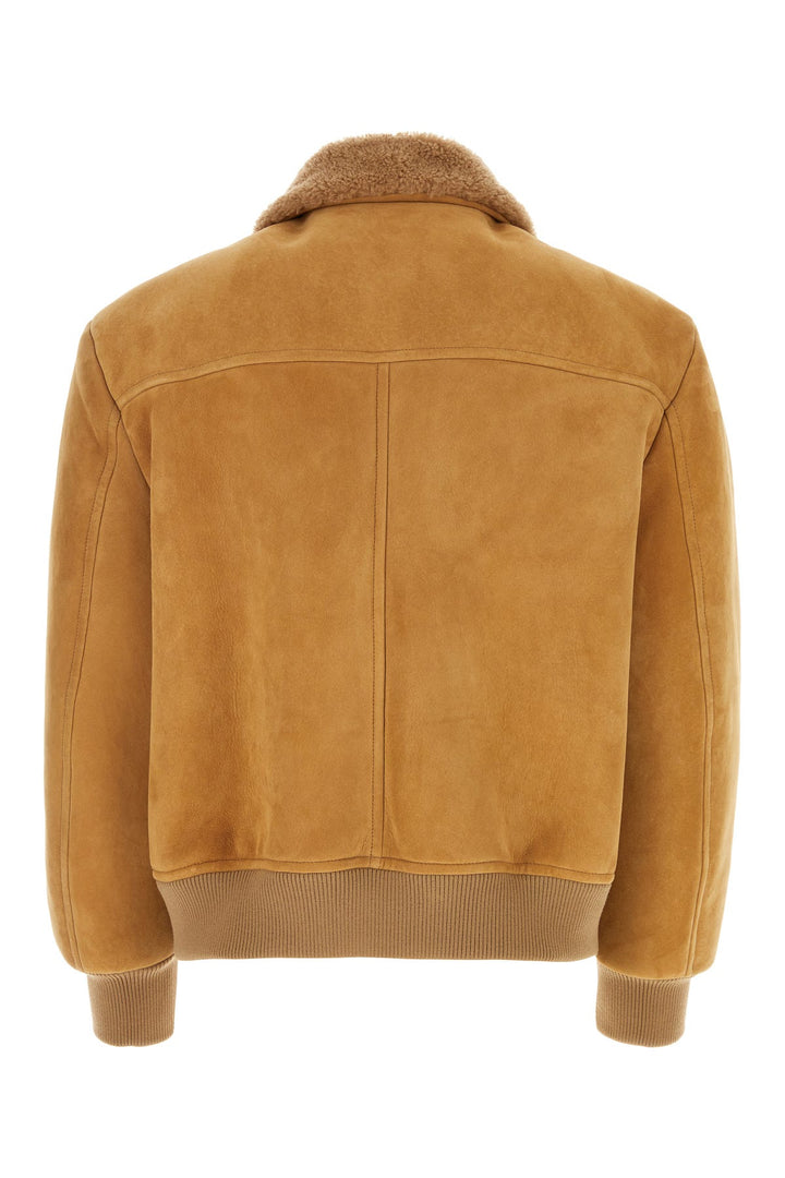 Camel shearling jacket