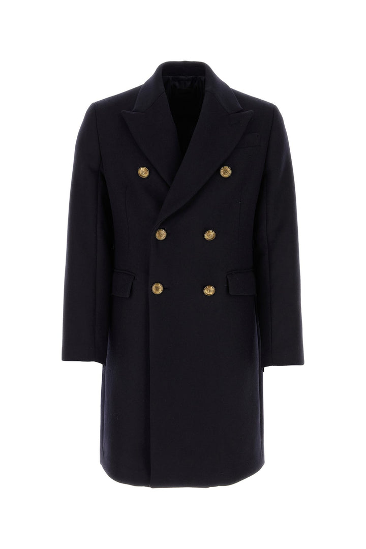 Midnight blue wool blend coat