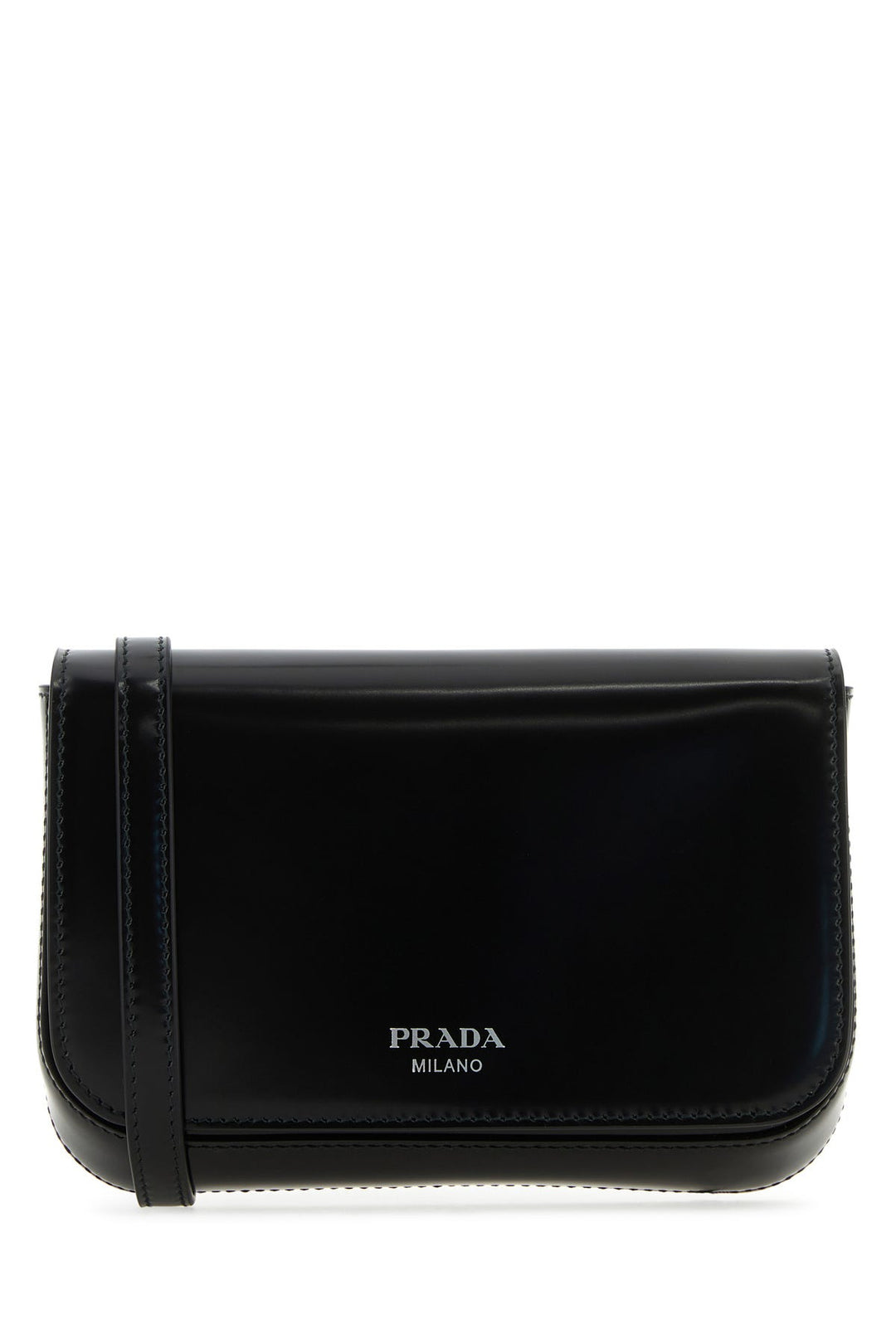 Black leather crossbody bag