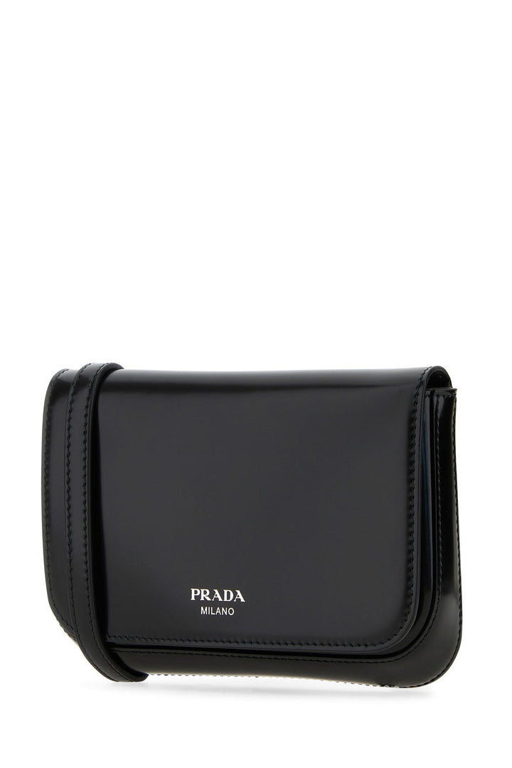 Black leather crossbody bag