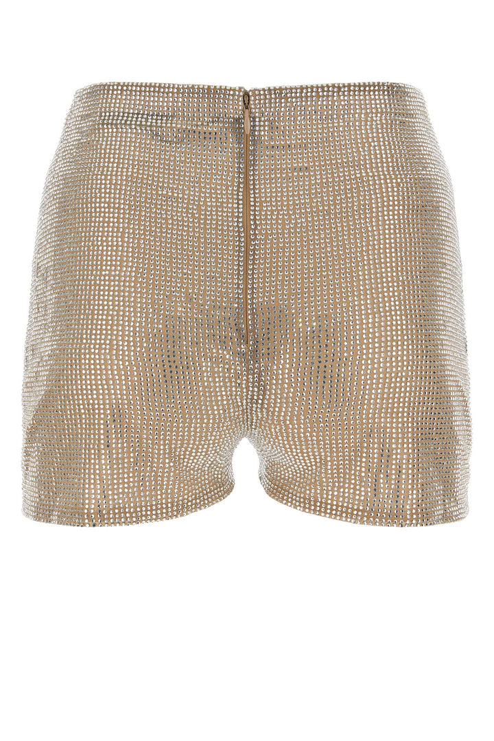 Embellished mesh shorts