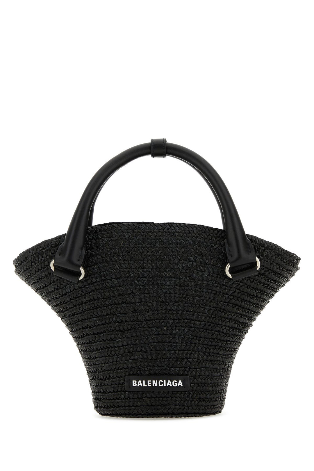 Black straw mini Beach handbag