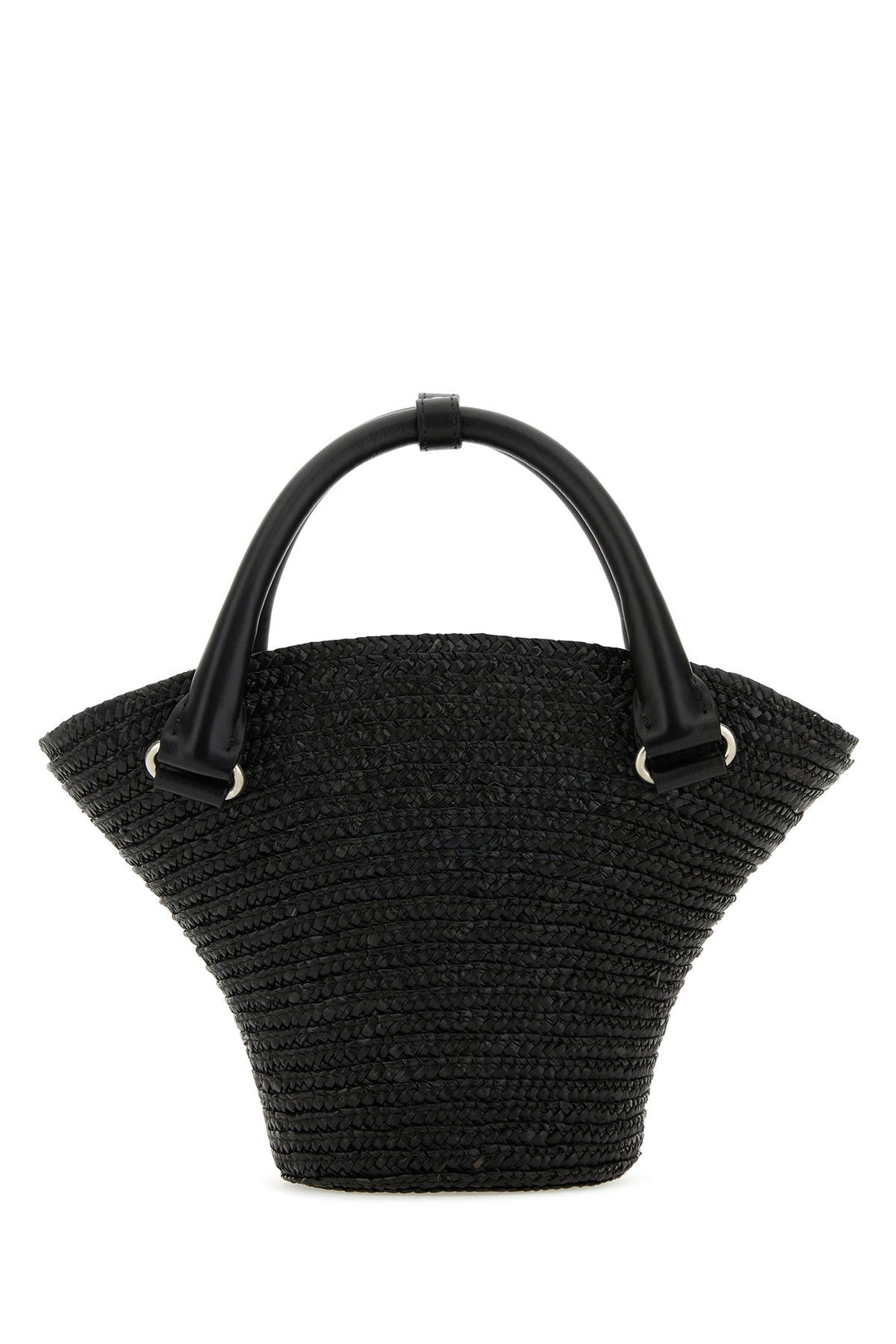 Black straw mini Beach handbag