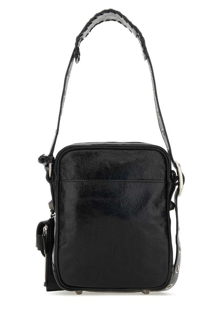 Black leather Le Cagole Men crossbody bag