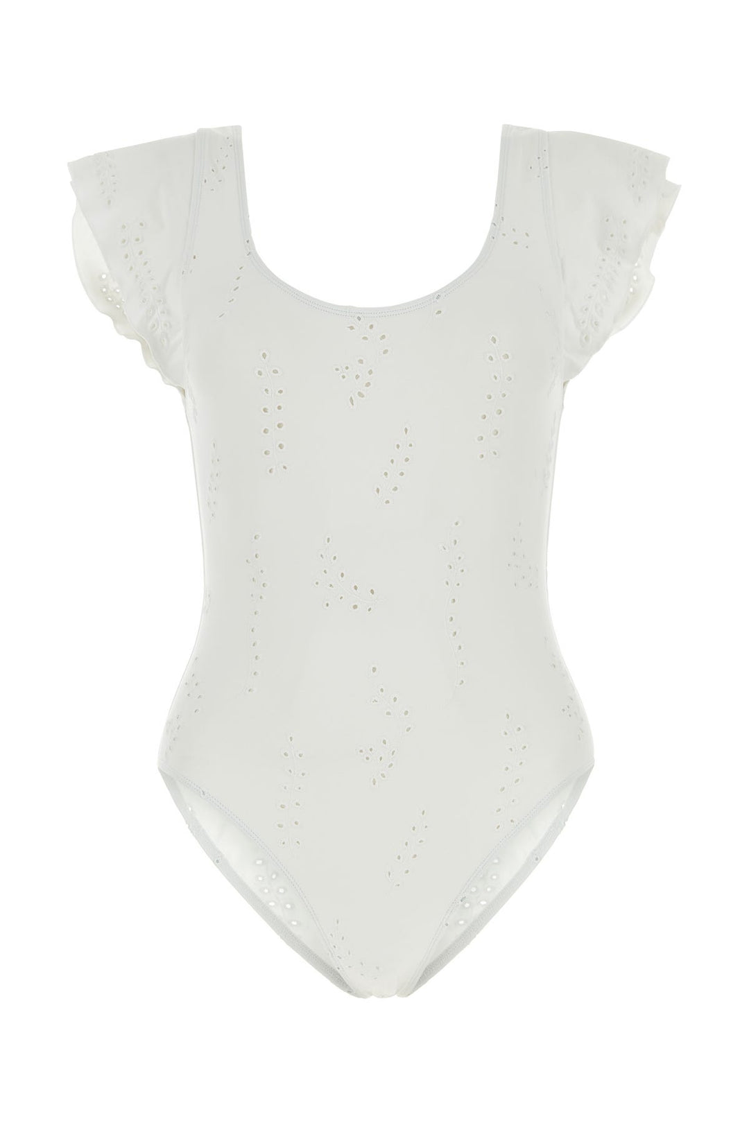 White stretch nylon blend Philippine ChloÃ© x Eres swimsuit